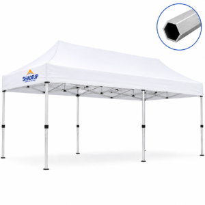 10x20 hexagonal tube canopy tent white