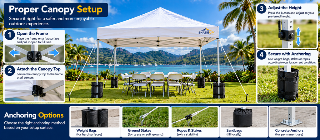 How to Choose a Rain-Resistant Canopy Tent for Outdoor Use in Jamaica 4 Proper Canopy Setup